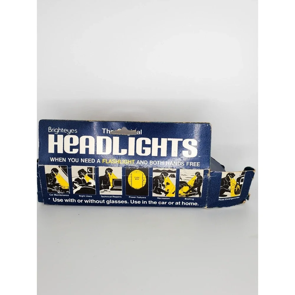 Vintage 1982 The Original Brighteyes‎ Headlights Hands Free Lights *Nostalgic*